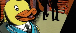 Eine gelbe Quietscheente als Freimaurer