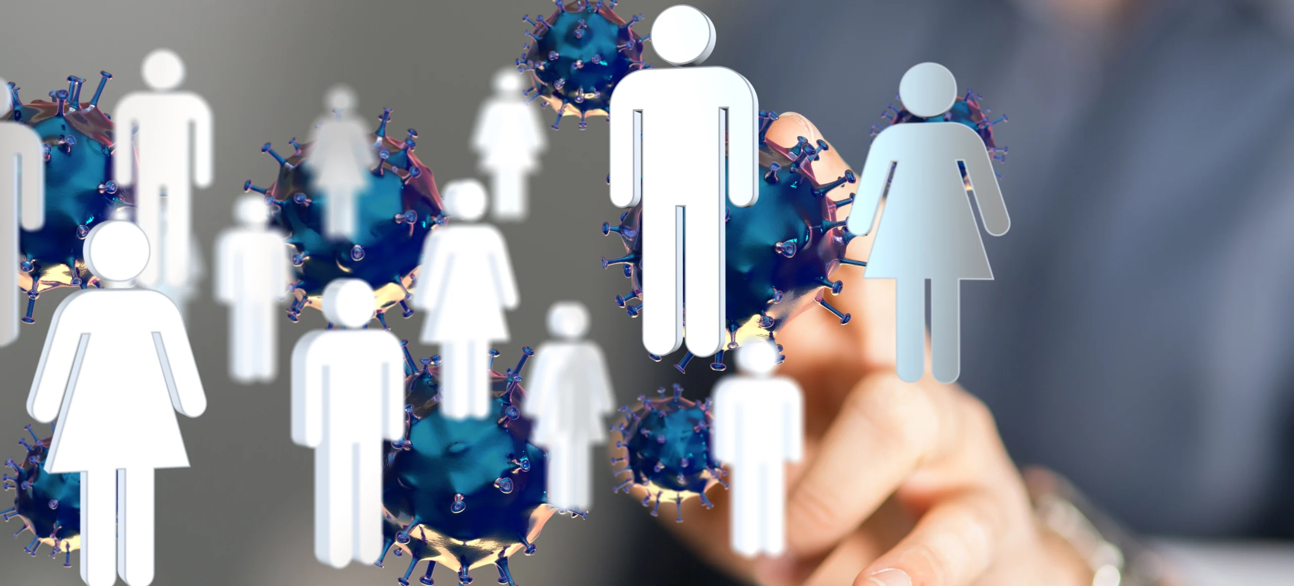 Menschen und Viren Grafik